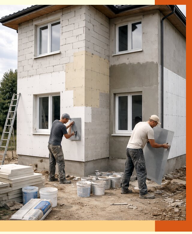 Утепление дома из газобетона в Киселёвске от 4318 руб./м² — заказать у ТепломастерКис