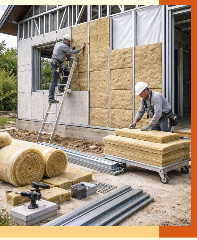 Утепление дома из ЛСТК в Киселёвске от 5346 руб./м² — профессионально | ТепломастерКис